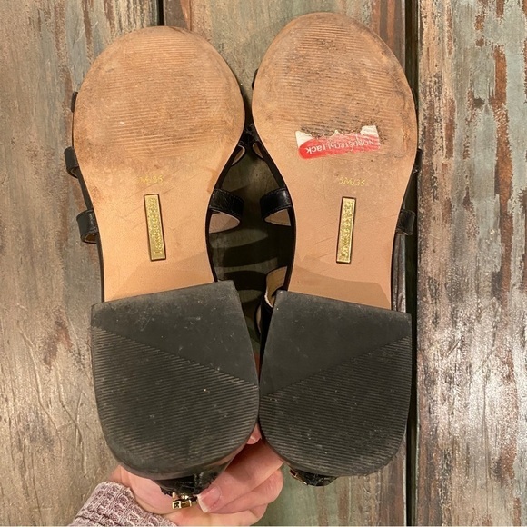 Louise Et Cie Lo-Arely Gladiator Sandals Black Buckled Leather Strappy Zip Sz 5 - Picture 7 of 10